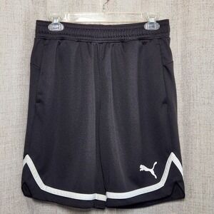 Puma Athletic Jersey Shorts Men's M Black Pockets Basketball Training Gym Sports